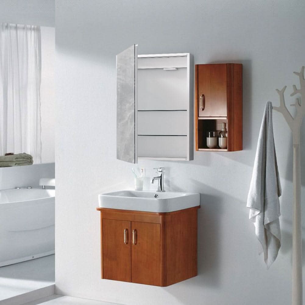 700x500MM LED Illuminated Mirror Cabinet with Shaver Socket&Demister Pad