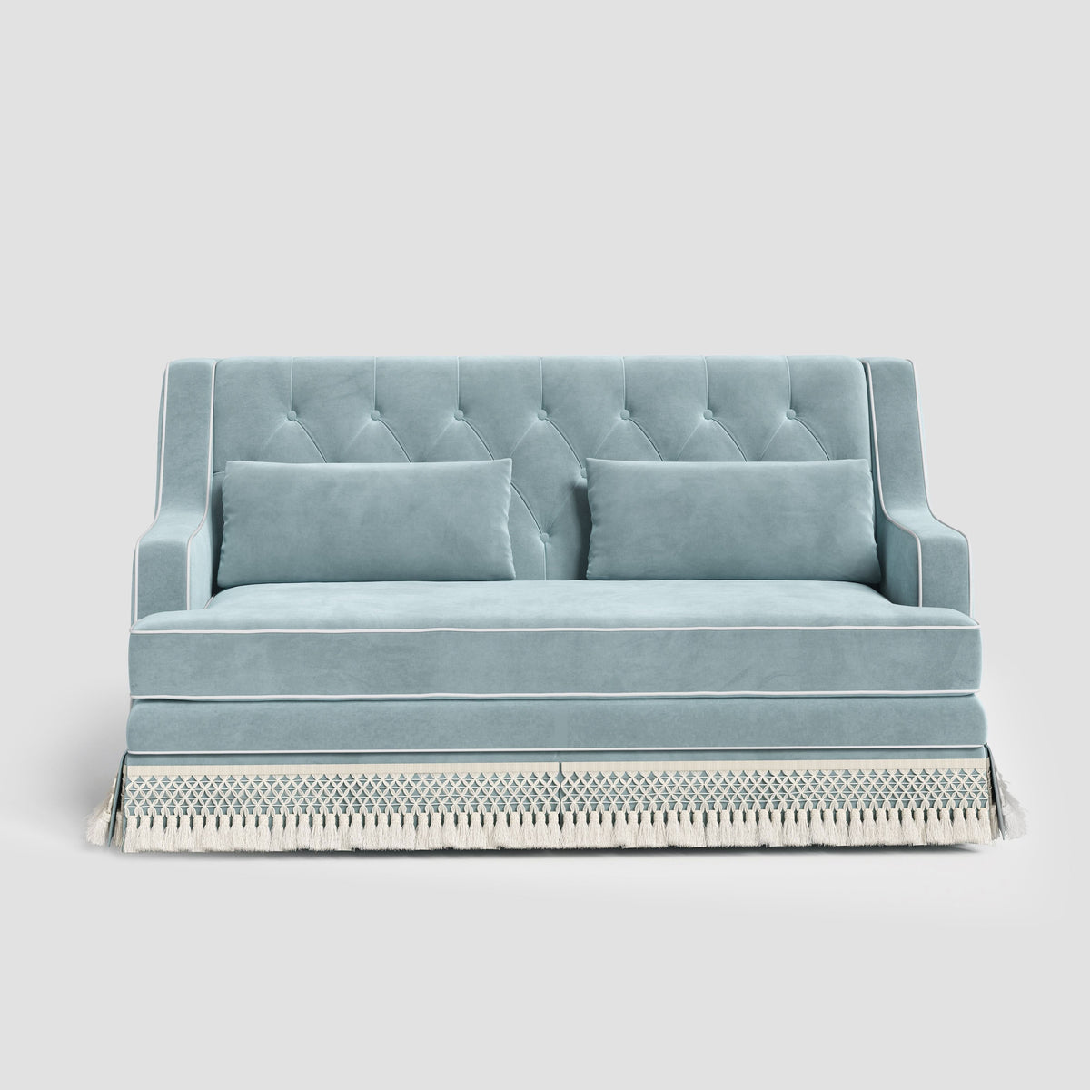 Cottonfy Fringe Skirt Sofa Velvet Linen Comfort Relaxed Living