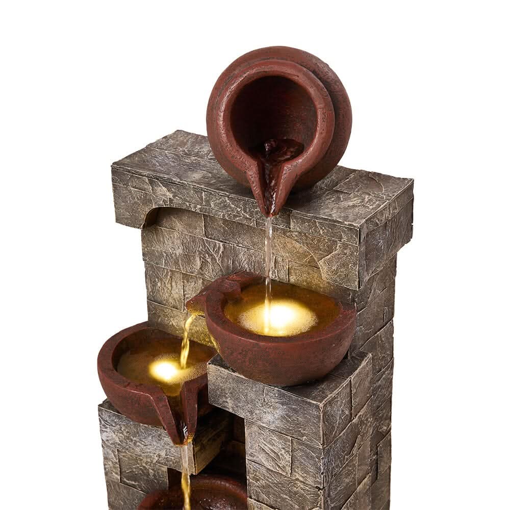 Outdoor Garden Water Feature with 2.4W Solar Water Pump