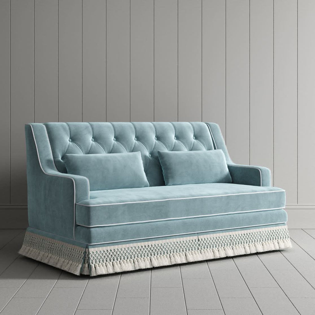 Cottonfy Fringe Skirt Sofa Velvet Linen Comfort Relaxed Living