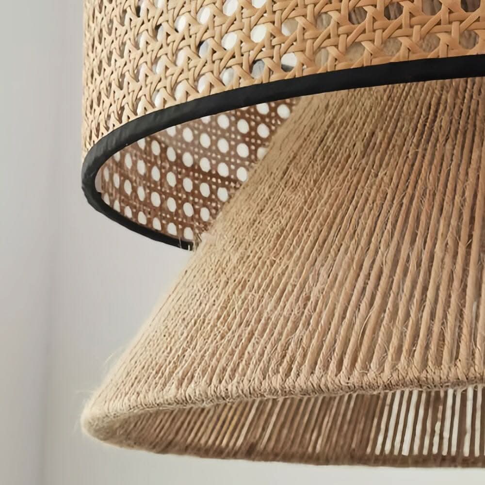 Lightsin Vintage Countryside Style Hemp Rope Pendant Lights
