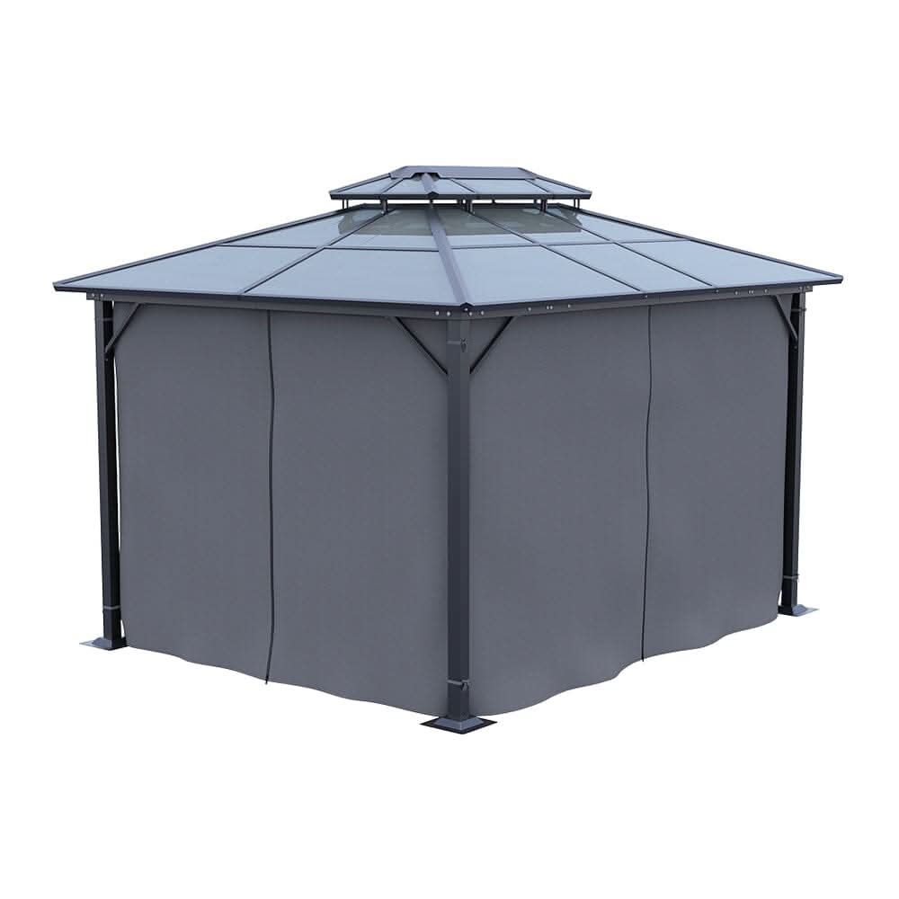 3*3.6*2.7m Iron and Aluminium Double Foof Sun Canopy