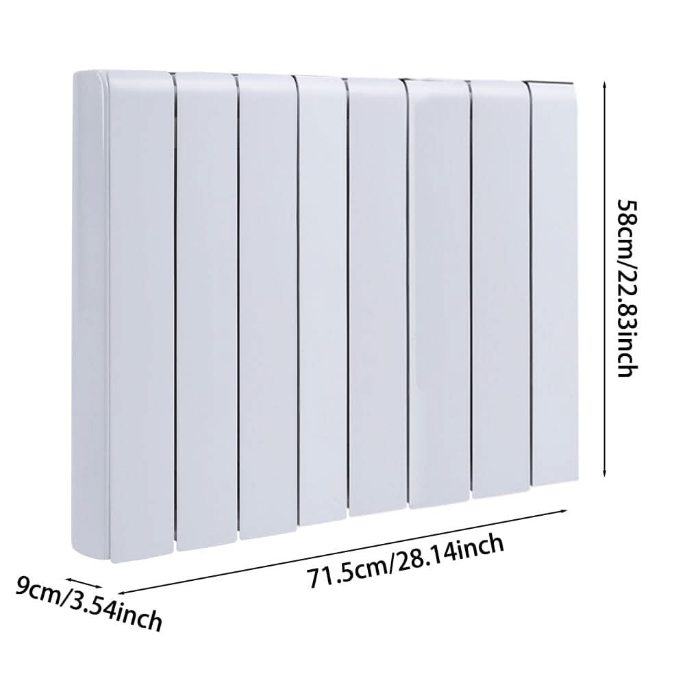 Ceramic Electric Radiator with Wi‑Fi & LCD Touch – White or Matte Black (700 W/1000 W/1500 W/2000 W)