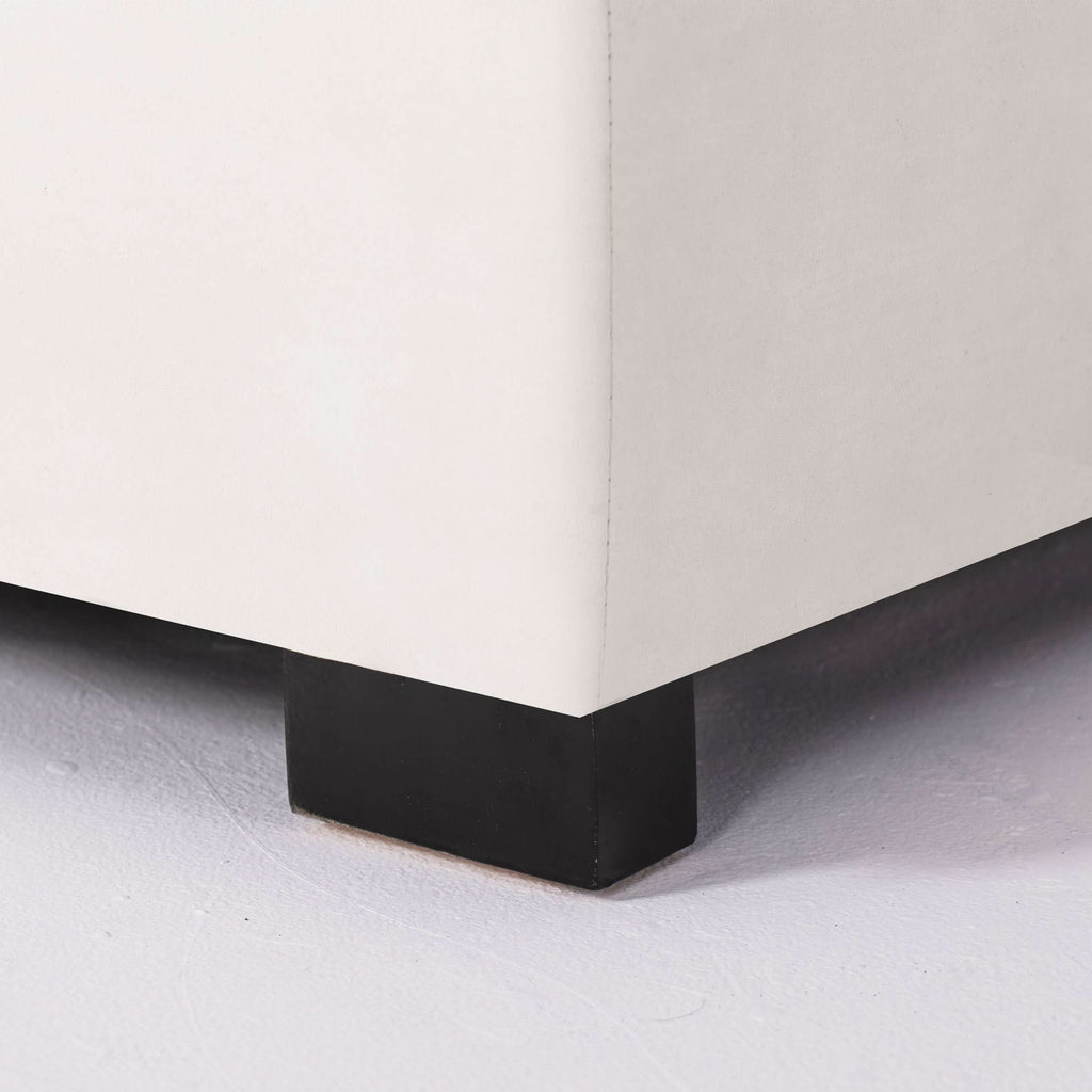 Cottonfy Creamy Tofu Block Pullout Sofa Bed with Storage