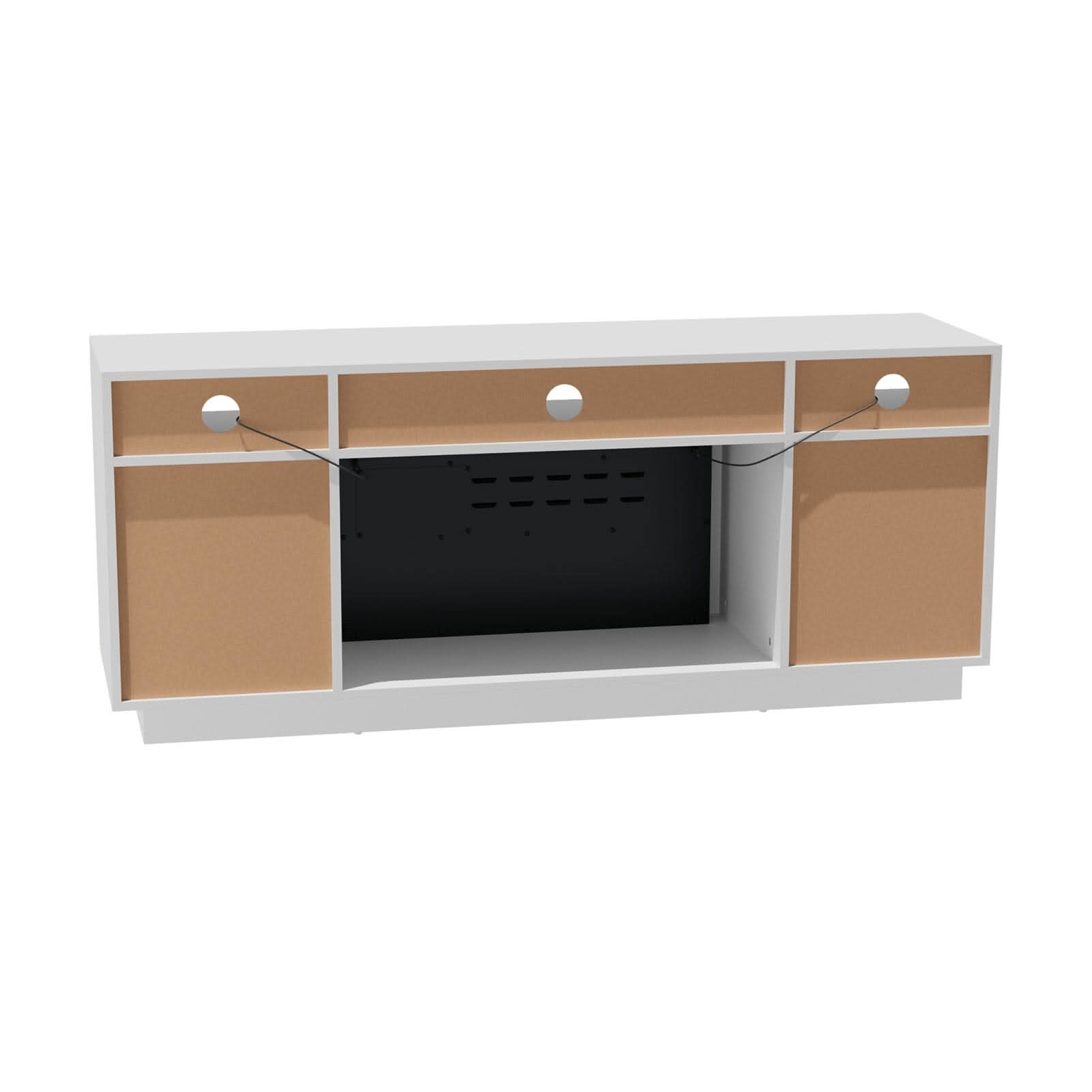 30Inch Electric Fireplace TV Stand | Large Media Cabinet with 24 Colour Options