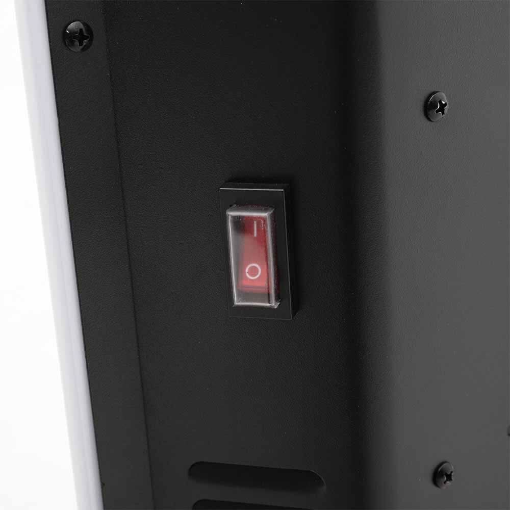 Floor-standing wall-mounted dual-use black and white heater with LED display - 1000W/1500W/2000W