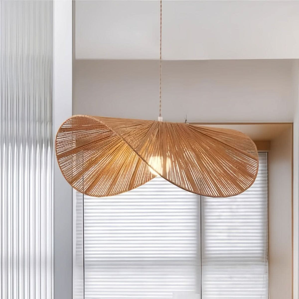 Lightsin Vintage Simple Creative Handwoven Hemp Rope Pendant Light Fixture