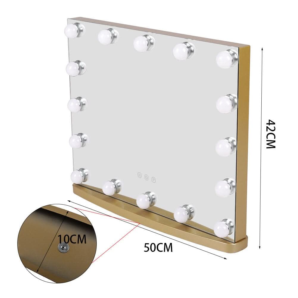 50cm W Rectangle Hollywood LED Lighted Cosmetic Mirror