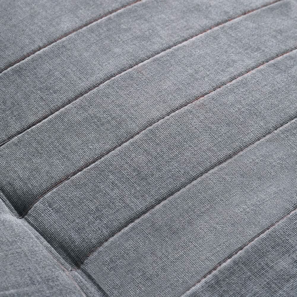 3-Seater Linen Convertible Sofa Bed with 2 Pillows in Grey
