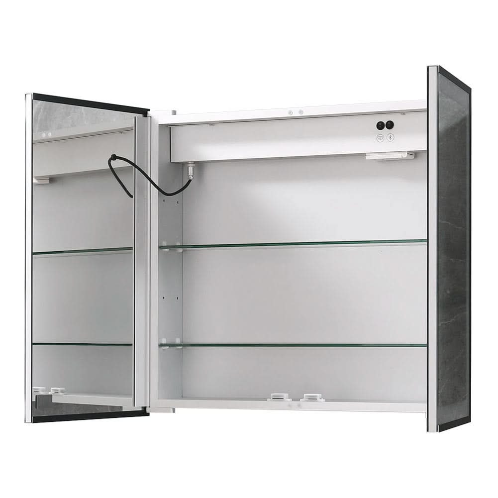 65*60cm LED Mirror Cabinet with Bluetooth Double Door