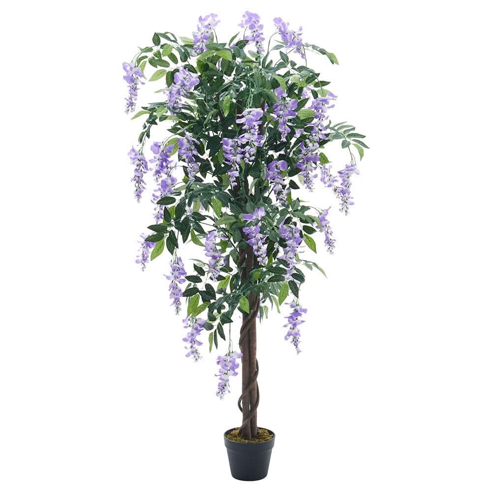 Artificial Greenery Flowering Tree Potted Plant 150cm High