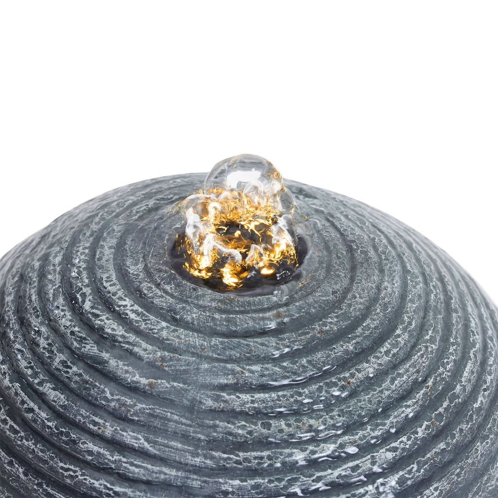Navy Blue Electric Fountain Water Feature with LED Light