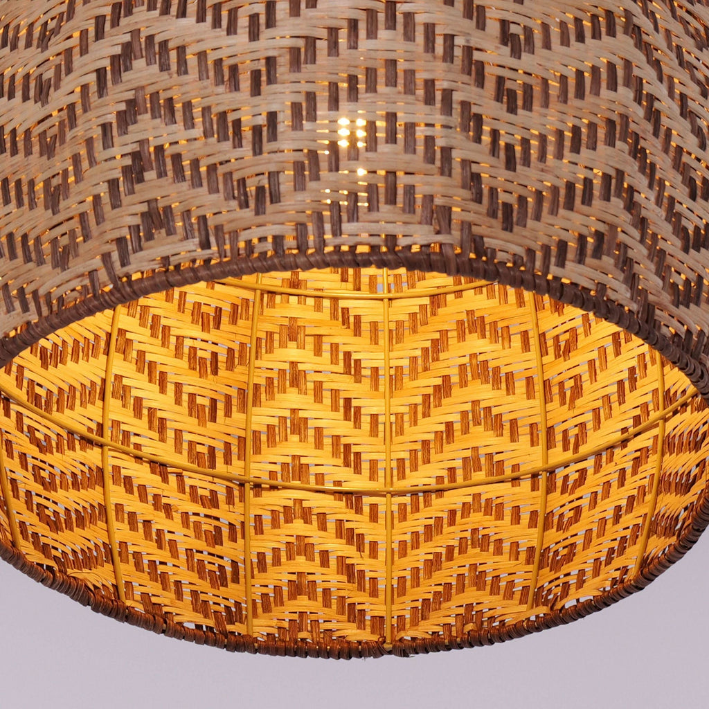 Lightsin Woven Rattan Ceiling Light with Wave Details for Modern Ceiling Lights