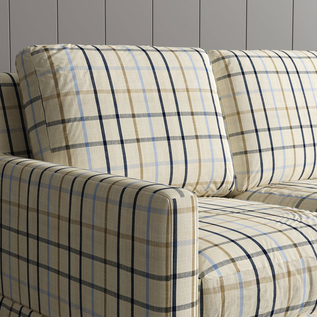 Cottonfy Country Check Sofa with Removable Skirted Covers