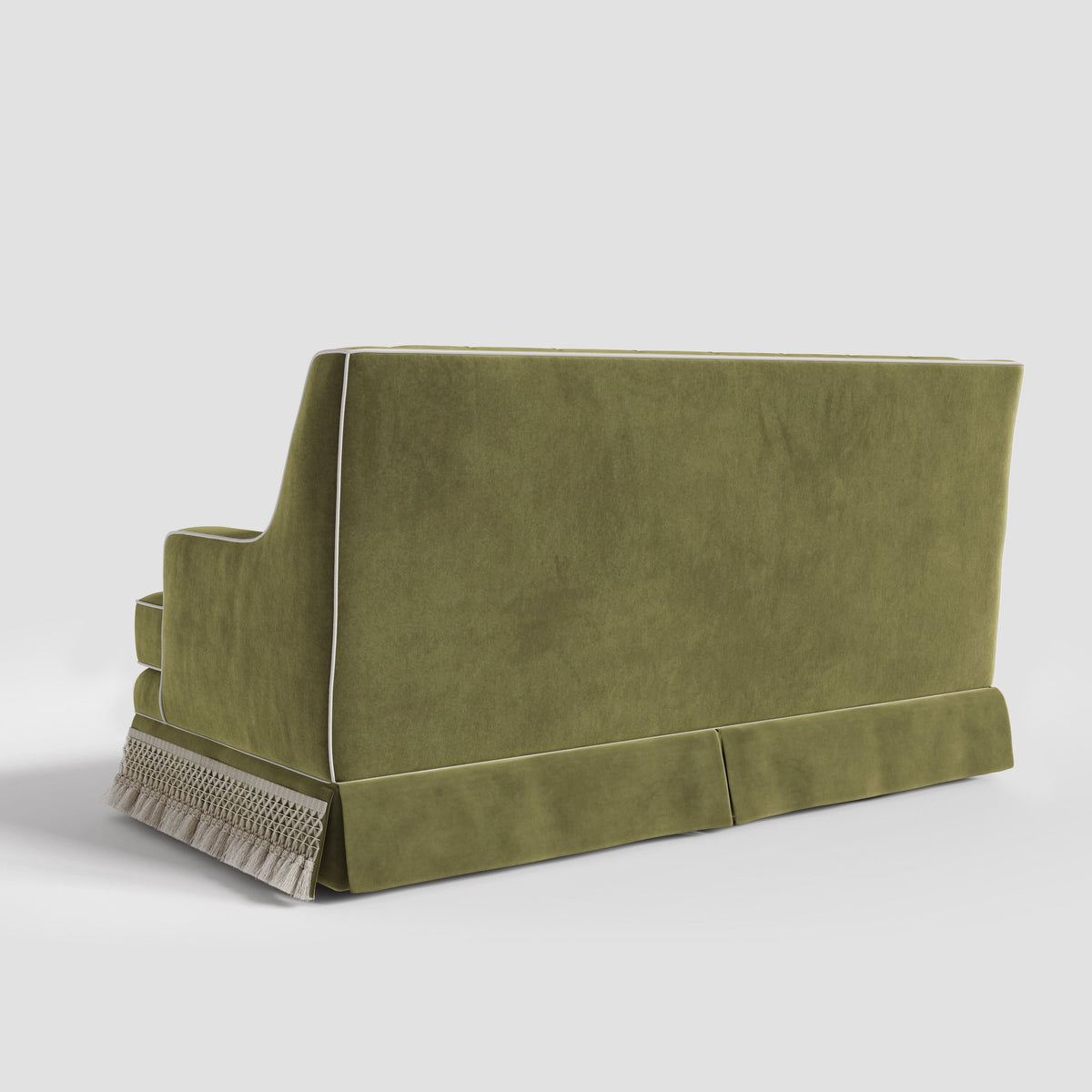 Cottonfy Fringe Skirt Sofa Velvet Linen Comfort Relaxed Living