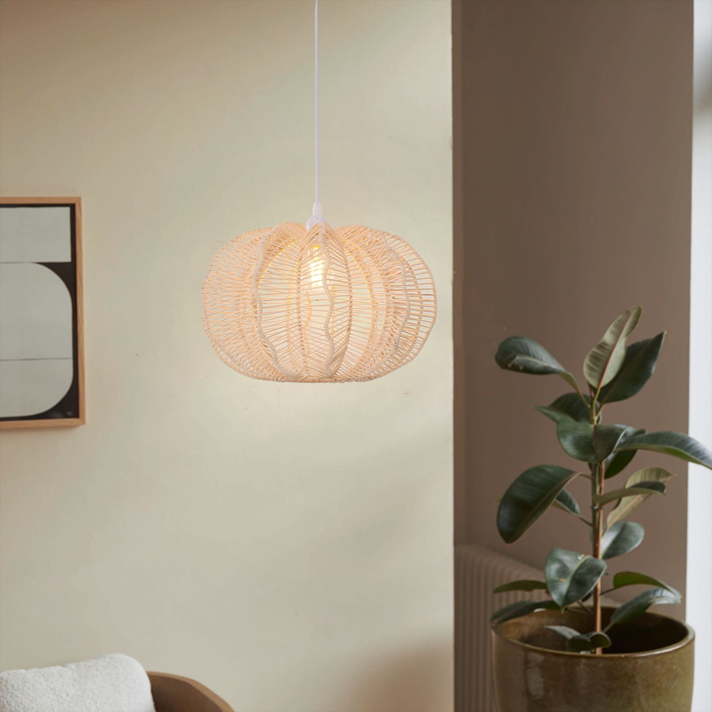 Lightsin Woven Rattan Ceiling Light for a Serene Ambiance