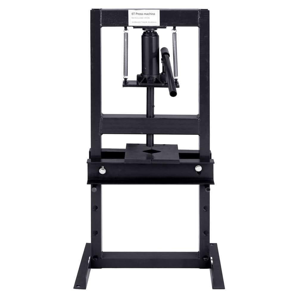 6 Ton Hydraulic H-Frame Shop Press Adjustable Working Table