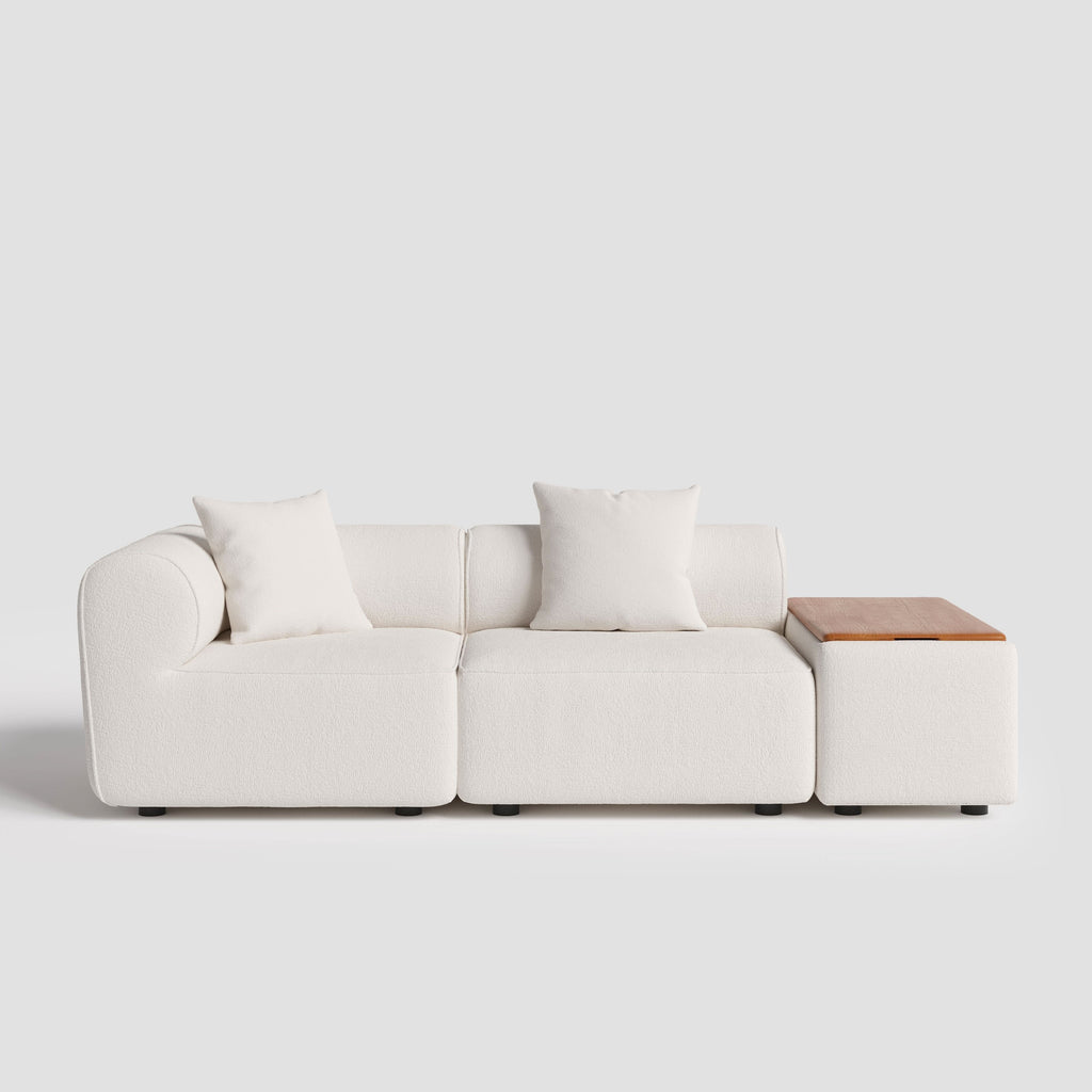 The Plump Modular Bouclé Sofa with Integrated Storage