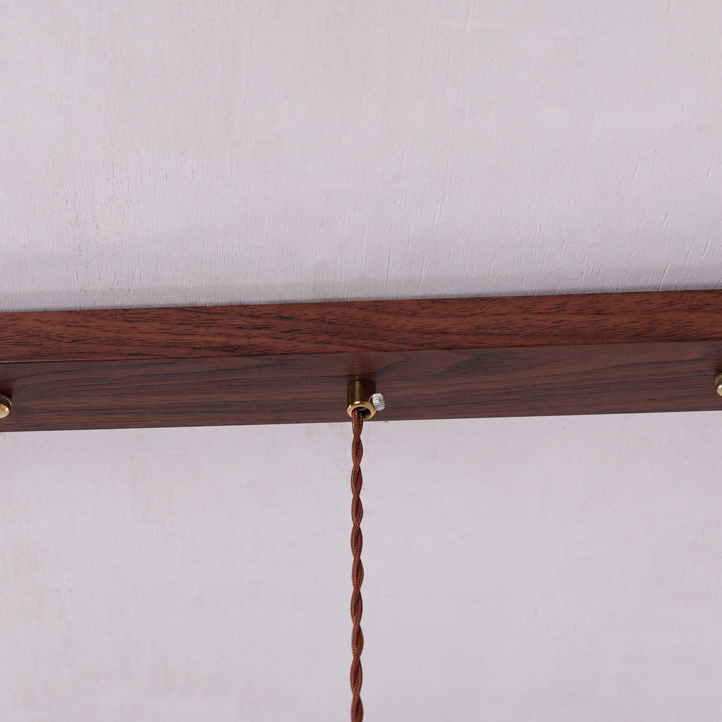 3-Light Walnut Resin Mini Pendant Light | Adjustable Bar Ceiling Lamp