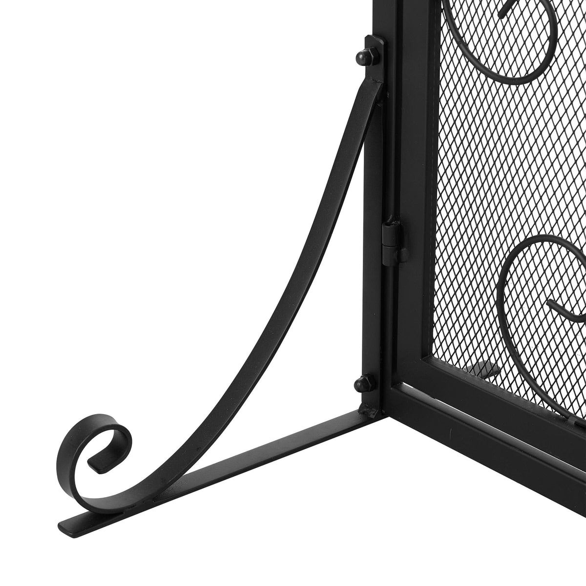 Smallbee Iron Fireplace Screen Black Powder-Coated – 90x32x78.8cm