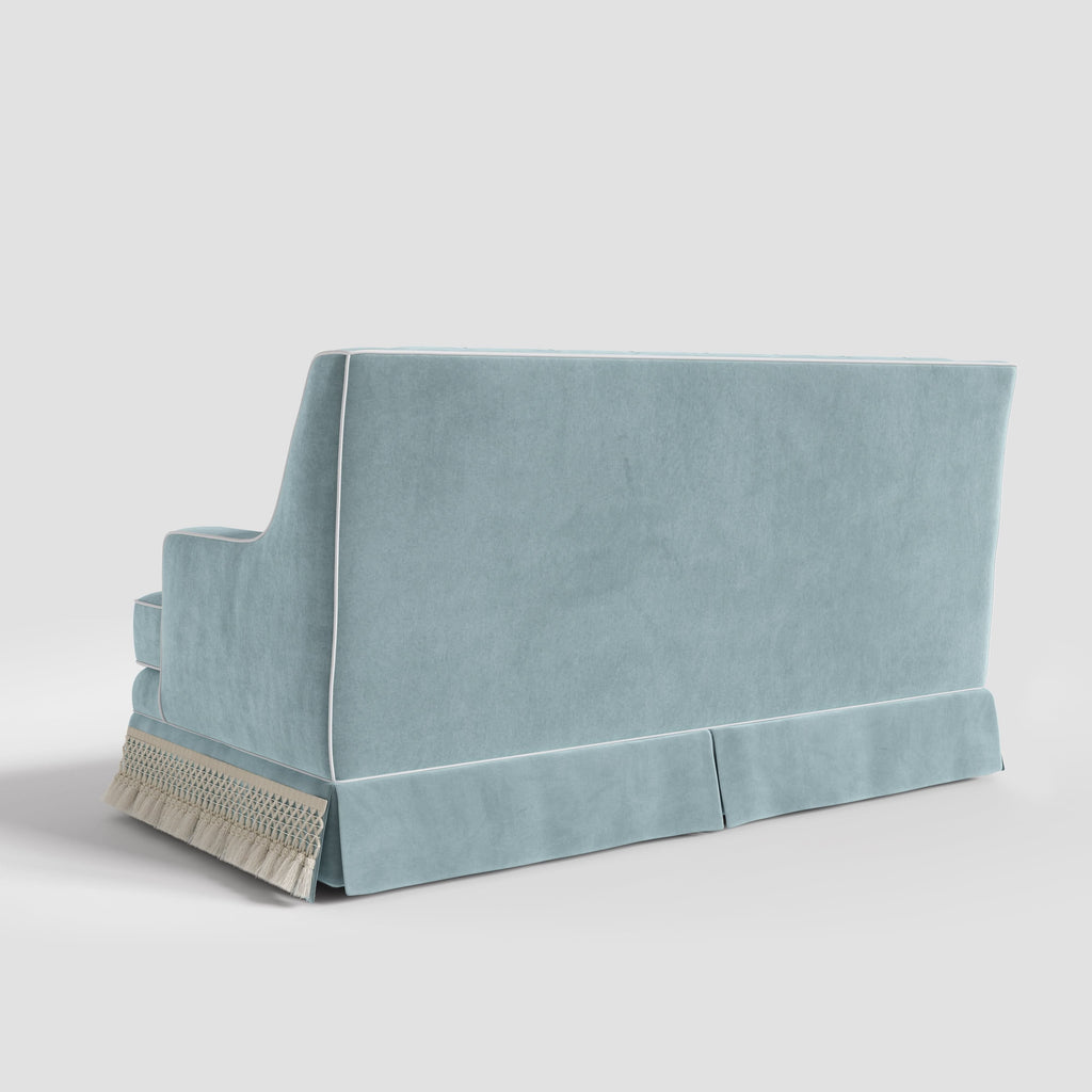 Cottonfy Fringe Skirt Sofa Velvet Linen Comfort Relaxed Living