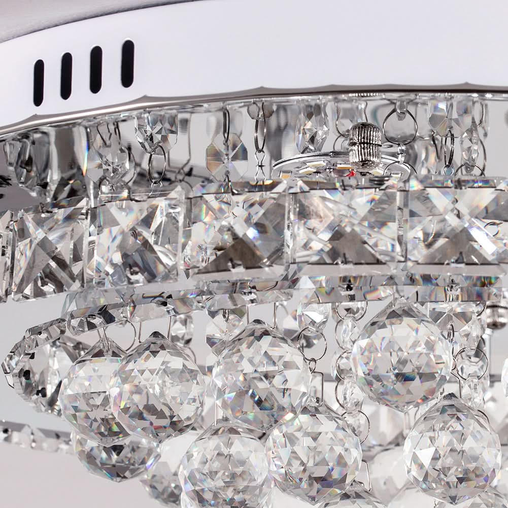LED Ceiling Light Chandelier Lamp with Crystal Droplets