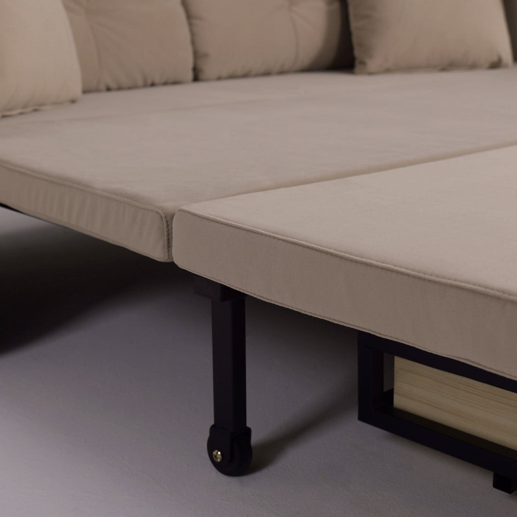 Cottonfy Multifunctional Sleeper Pull Out 2 Seater Sofa Bed with Storage Space