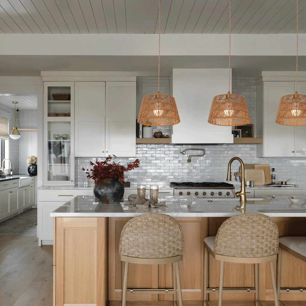 Lightsin Handcrafted Warm Rustic Paper Rope Pendant Light