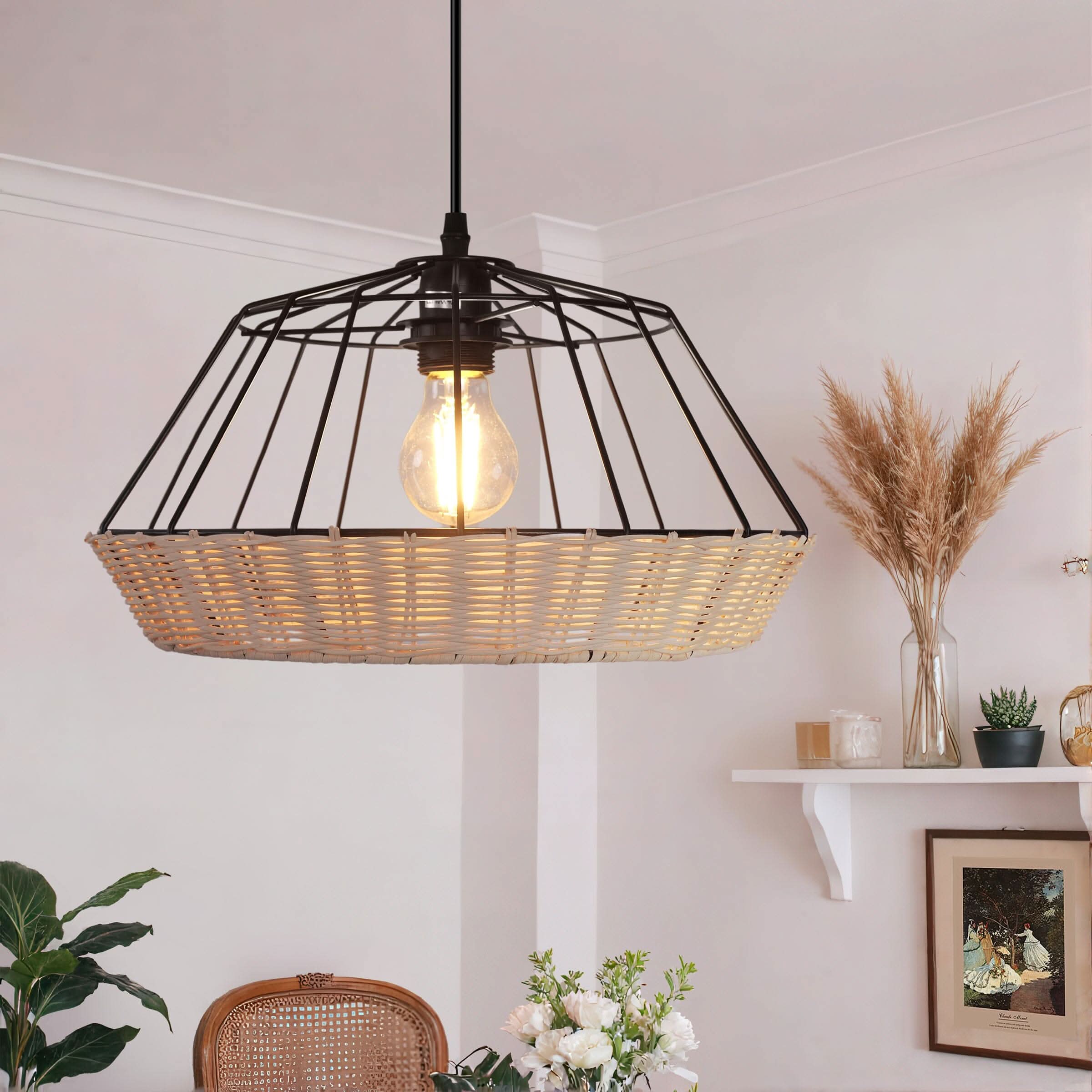 Glyph-Lightsin Geometric Bamboo Pendant Light for a Touch of Natural Modernity