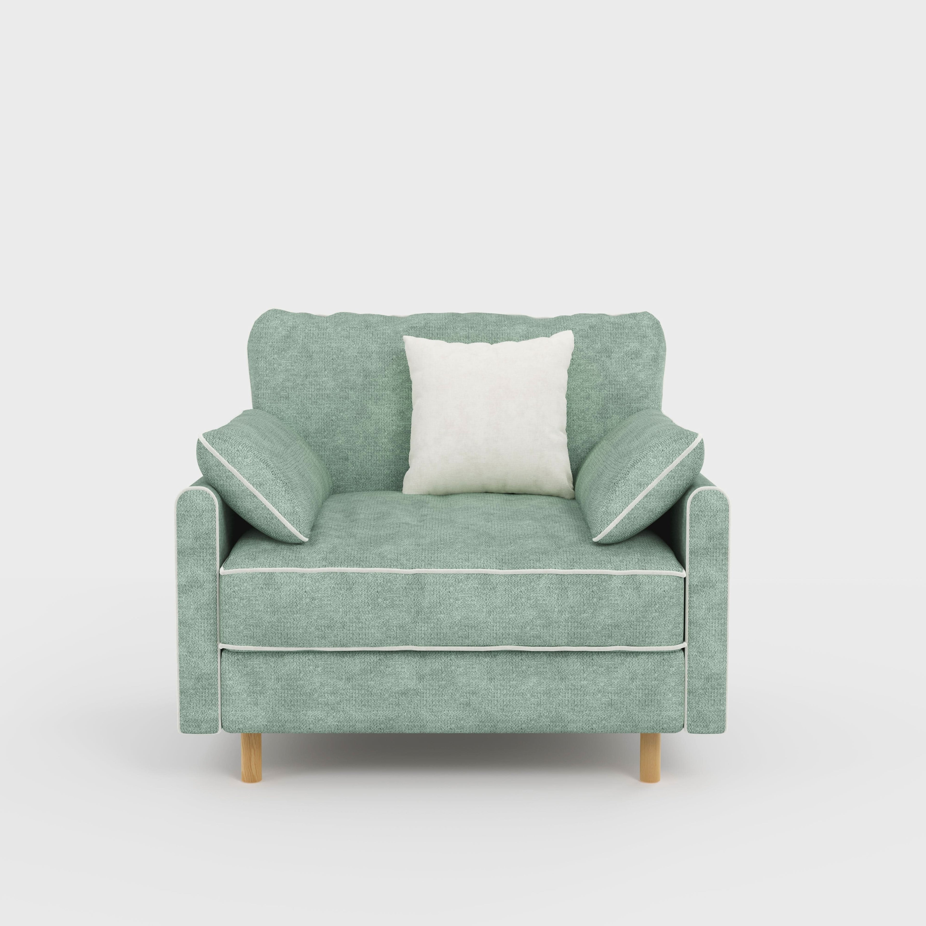 Cotton Linen Detachable Modular Sofa with Fringed Trim