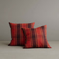 Square Exclusive Design Cushion in Autumn Spice Plaid Cotton Linen, 45*45CM