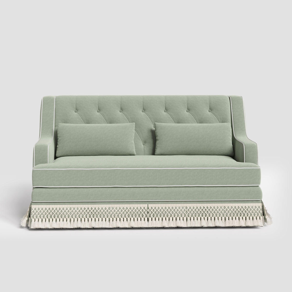 Cottonfy Fringe Skirt Sofa Velvet Linen Comfort Relaxed Living