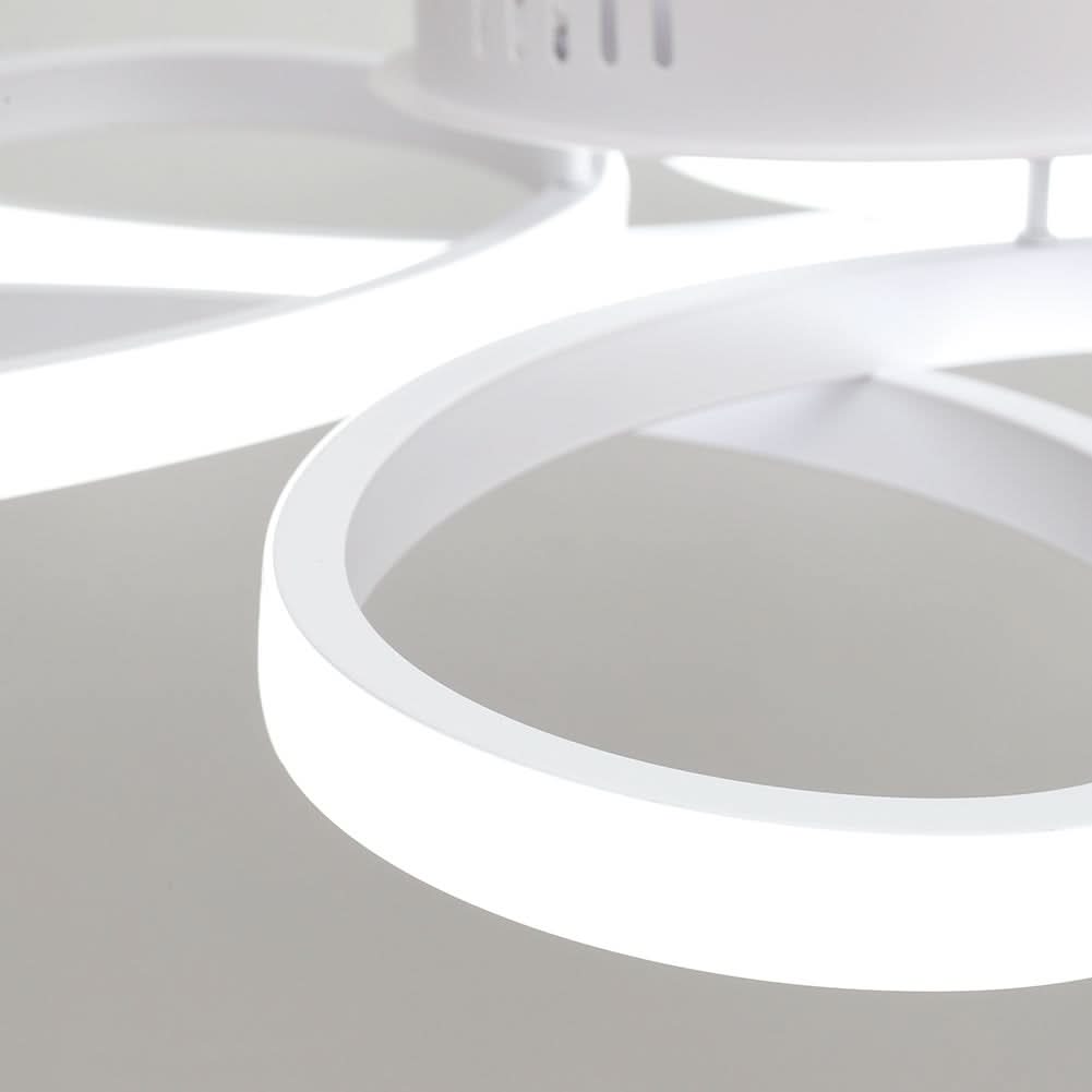 Floral Shape 6 Rings LED Ceiling Light Non-Dimmable