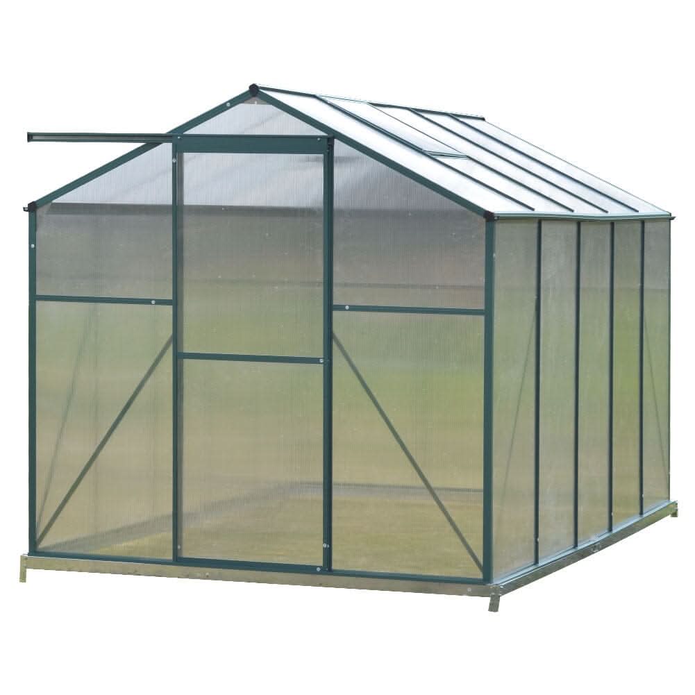 Large Aluminium Hobby Greenhouse and Window Opening