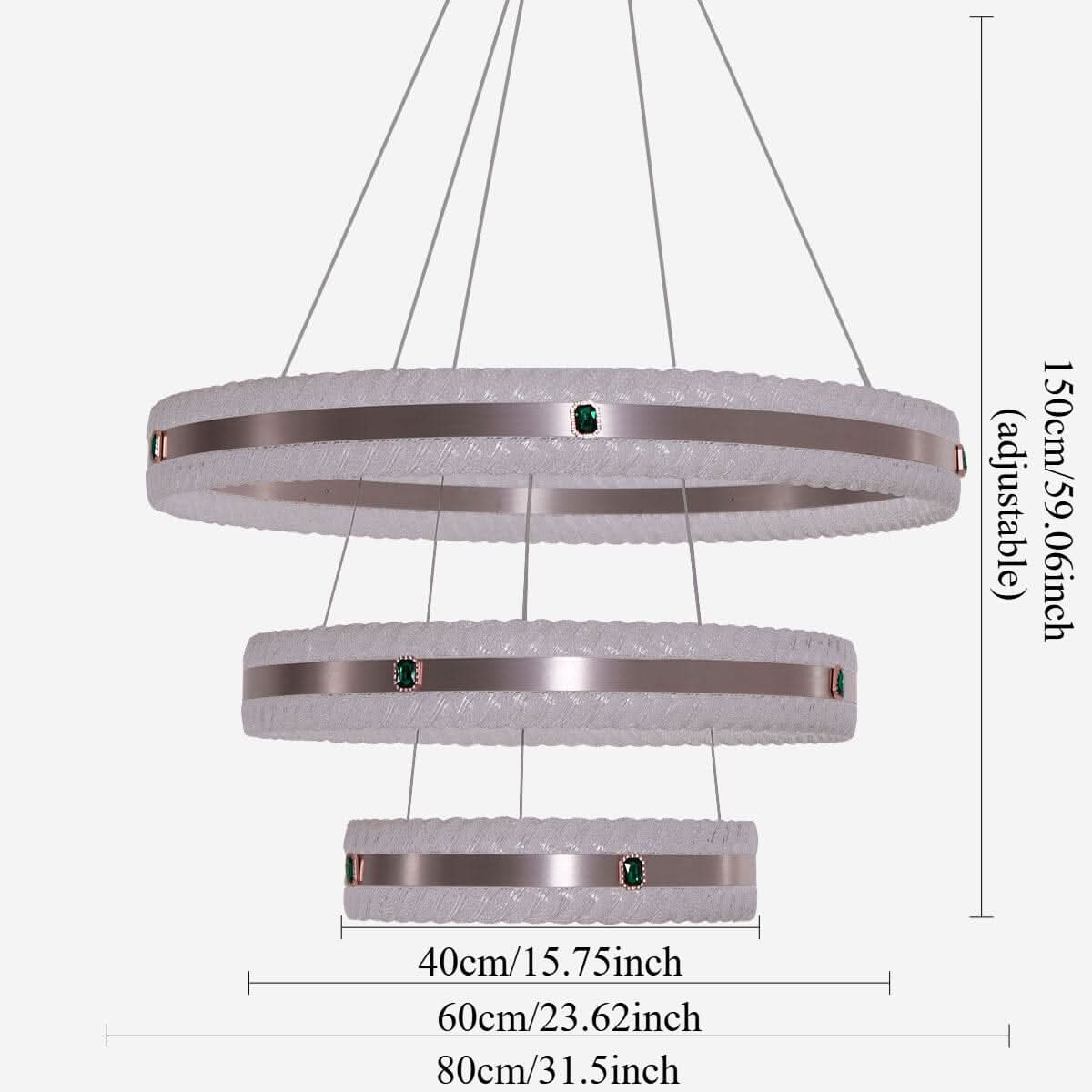 Lightsin Elegant Gold Interwoven Ring Pendant Light