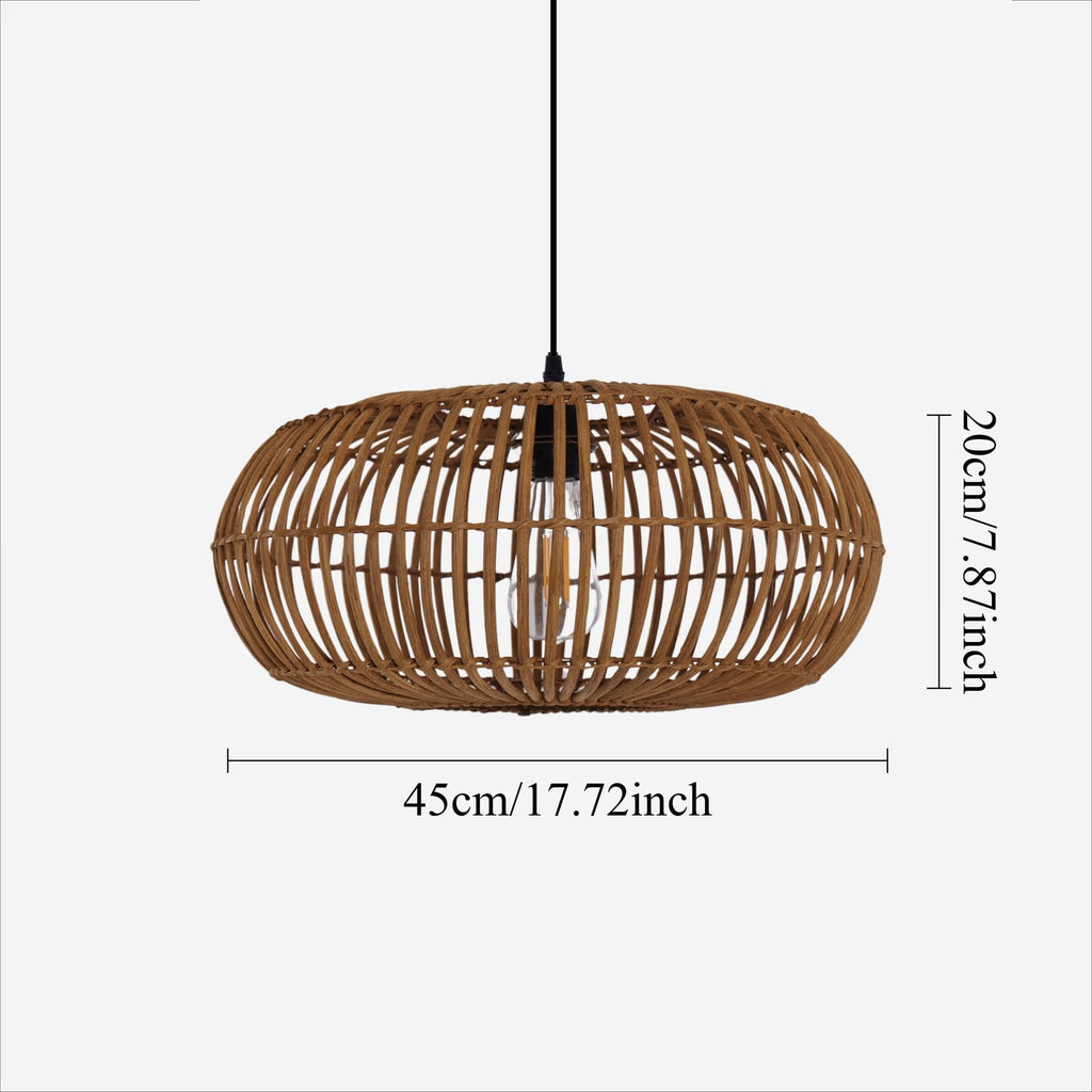 Lightsin Natural Bamboo Woven Round Pendant Light for Warm Interiors