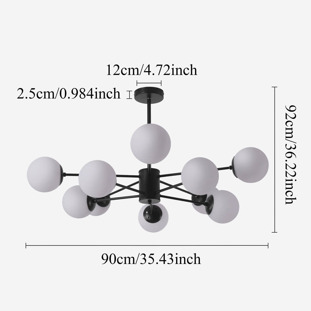 Lightsin Cumulus - Modern Metal Chandelier Tubular Design Chandelier with LED White Shade