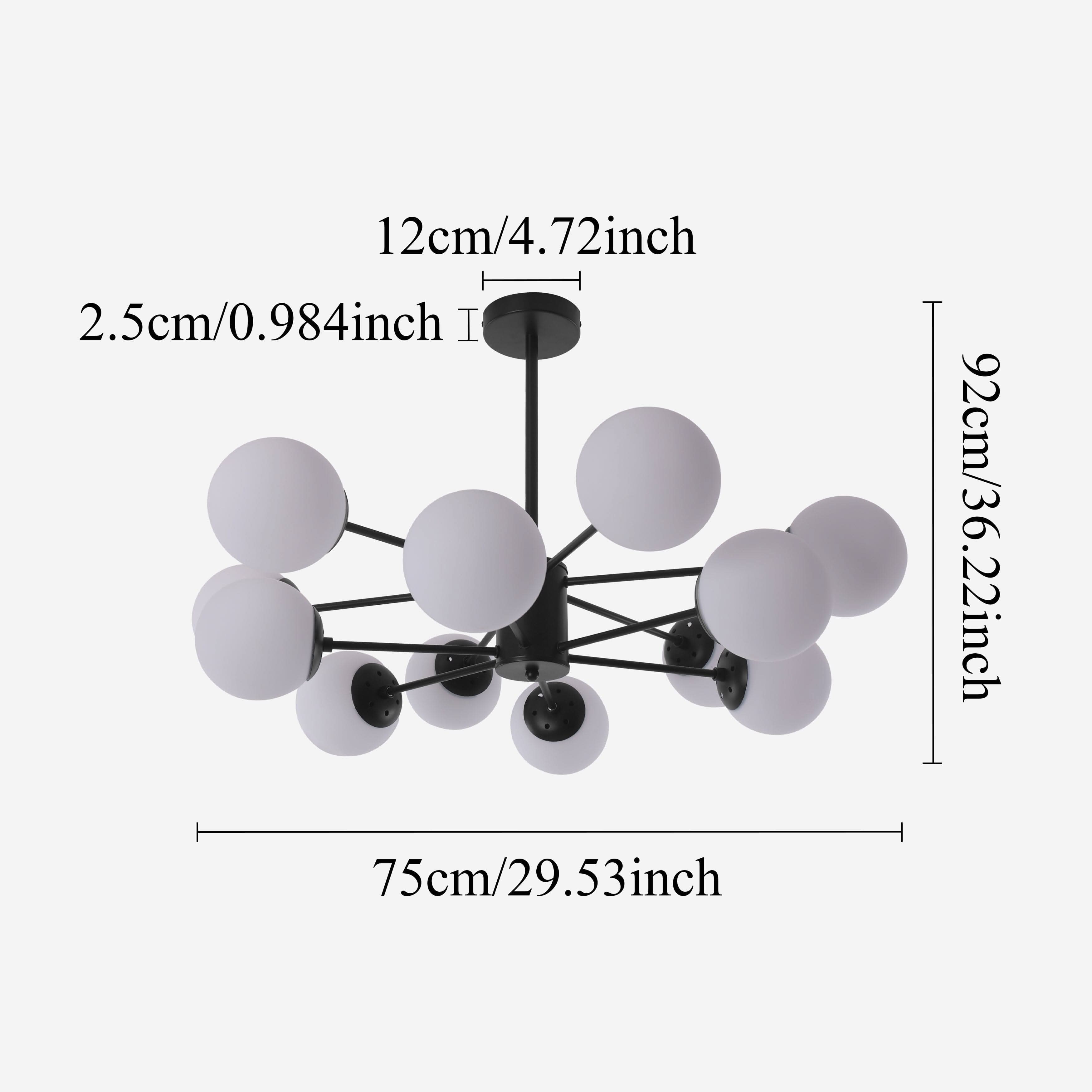 Lightsin Cumulus - Modern Metal Chandelier Tubular Design Chandelier with LED White Shade