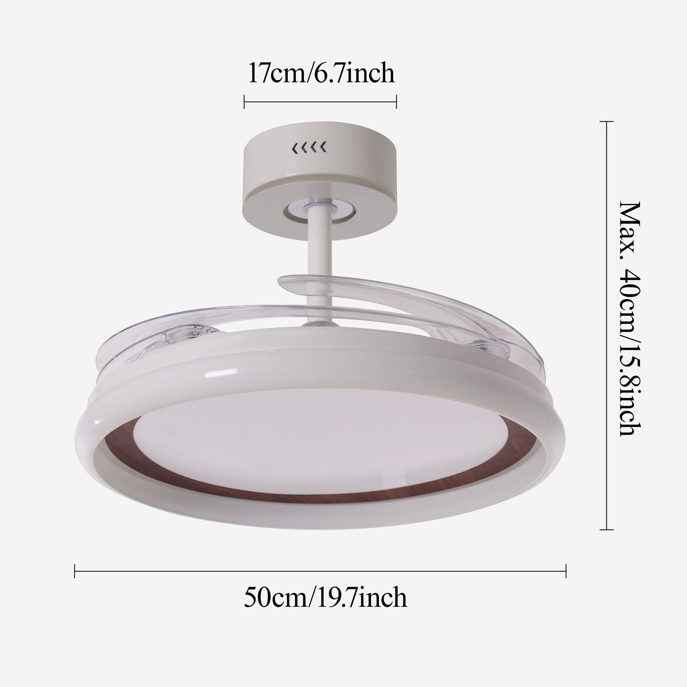 Lightsin 48 Inch Ceiling Fan with Reversible Airflow and Timer