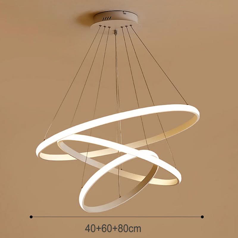 Modern Led Pendant 3 Acrylic Ring Chandelier