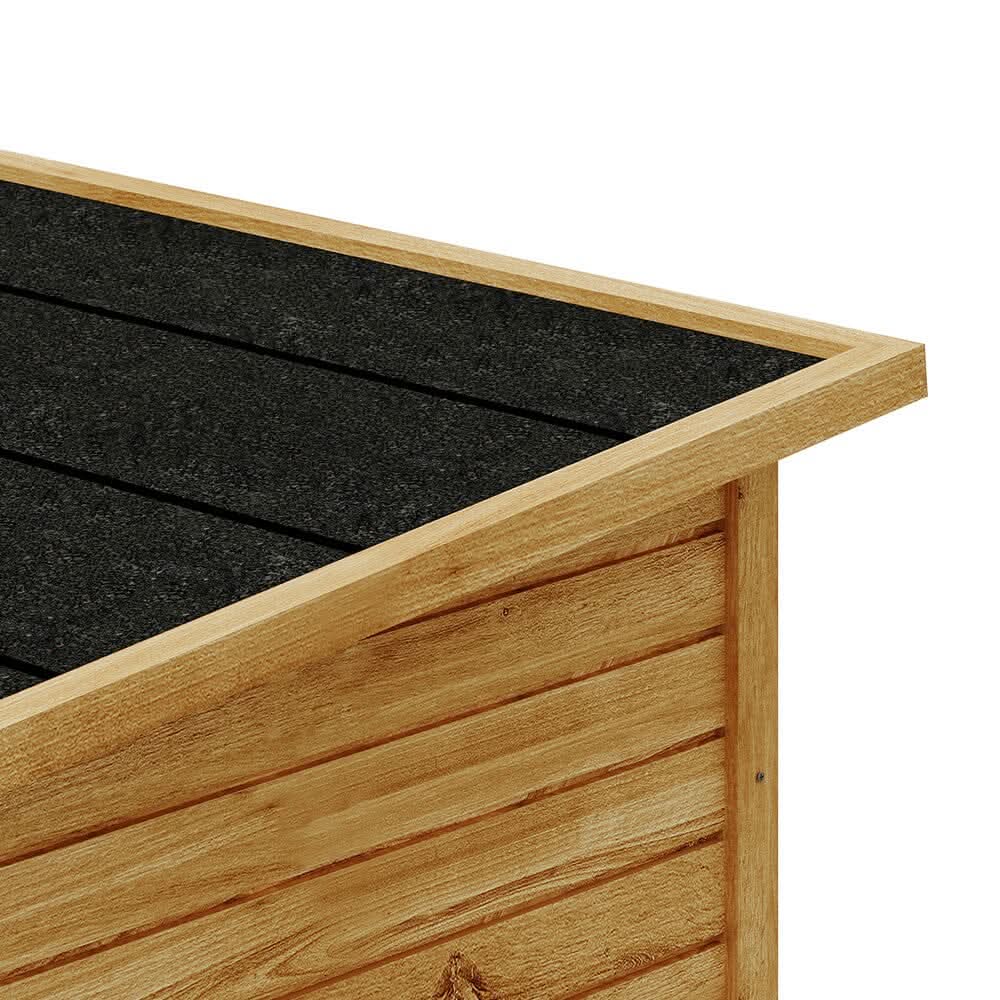 Wooden Bicycle Shed with Asphalt Roof and Steel Locking Door