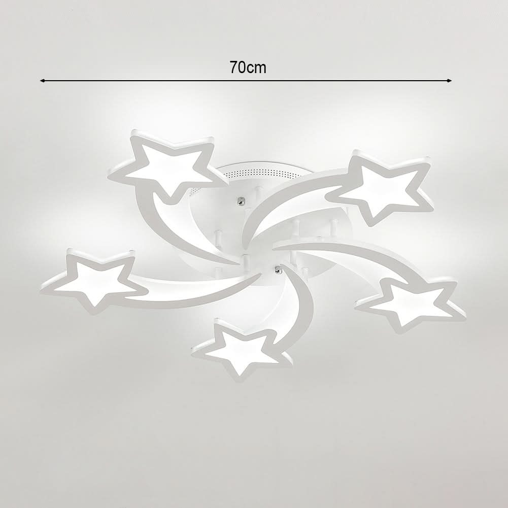 LED Ceiling Light Fixture with Star Lampshades