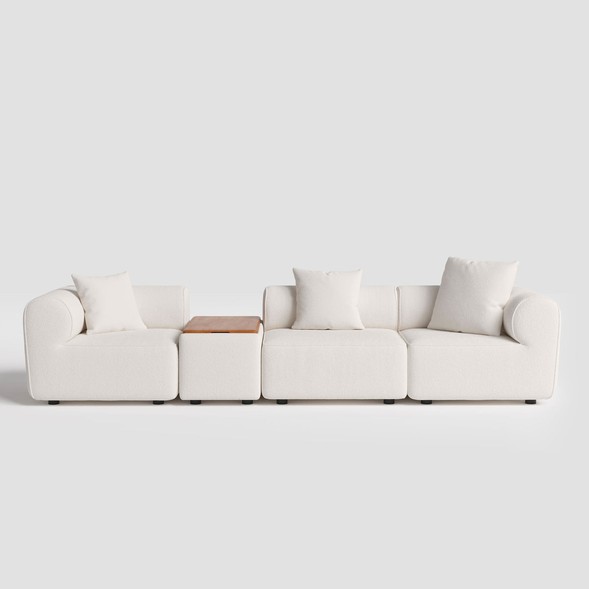 The Plump Modular Bouclé Sofa with Integrated Storage