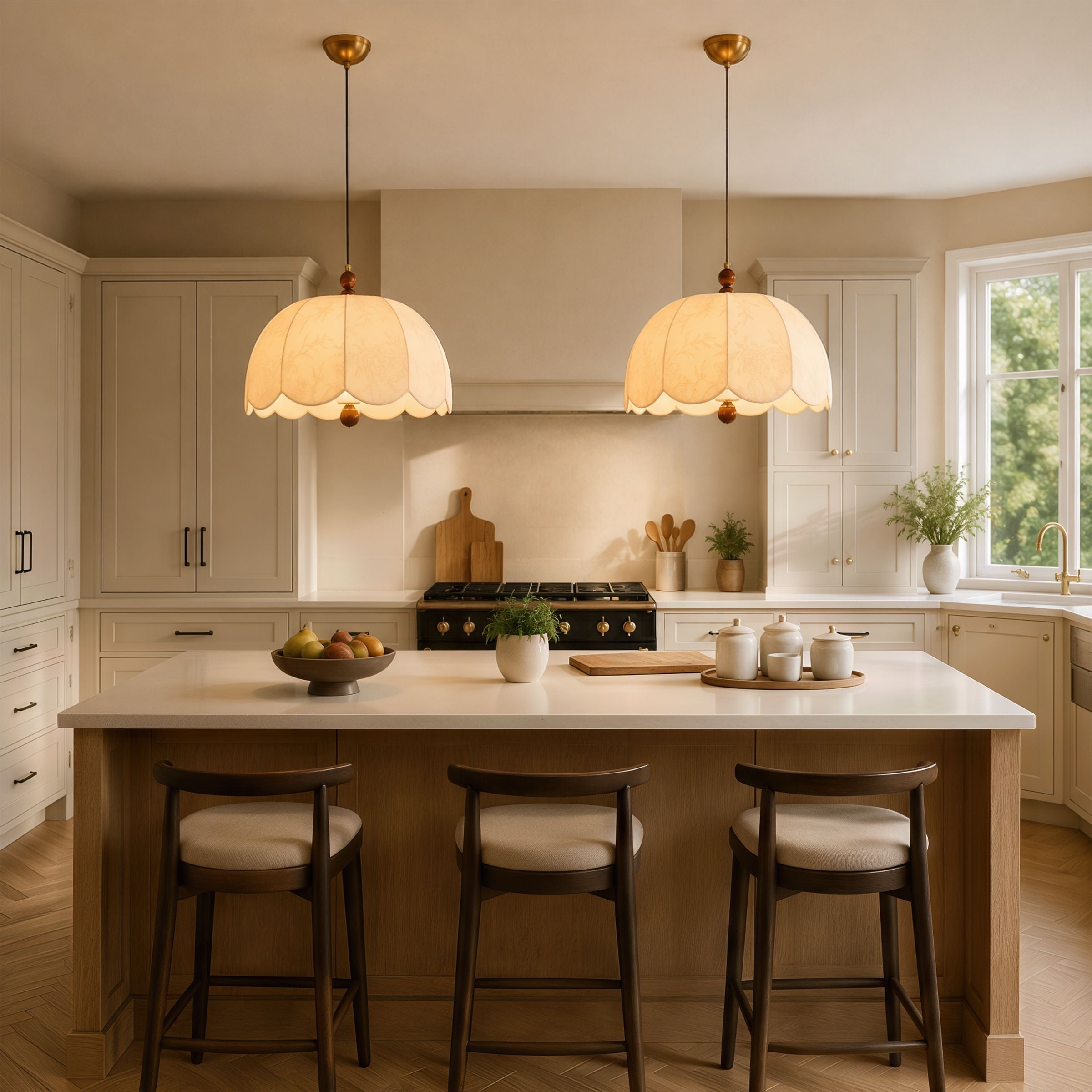 Yellow Fabric Pendant Light | Soft Shade E27 Ceiling Lamp