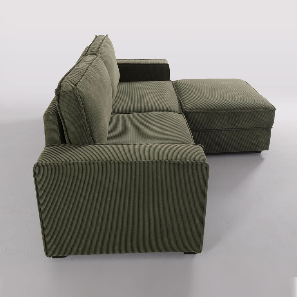 Comfort Sofa and Ottoman Set with Footstool Plastic Legs