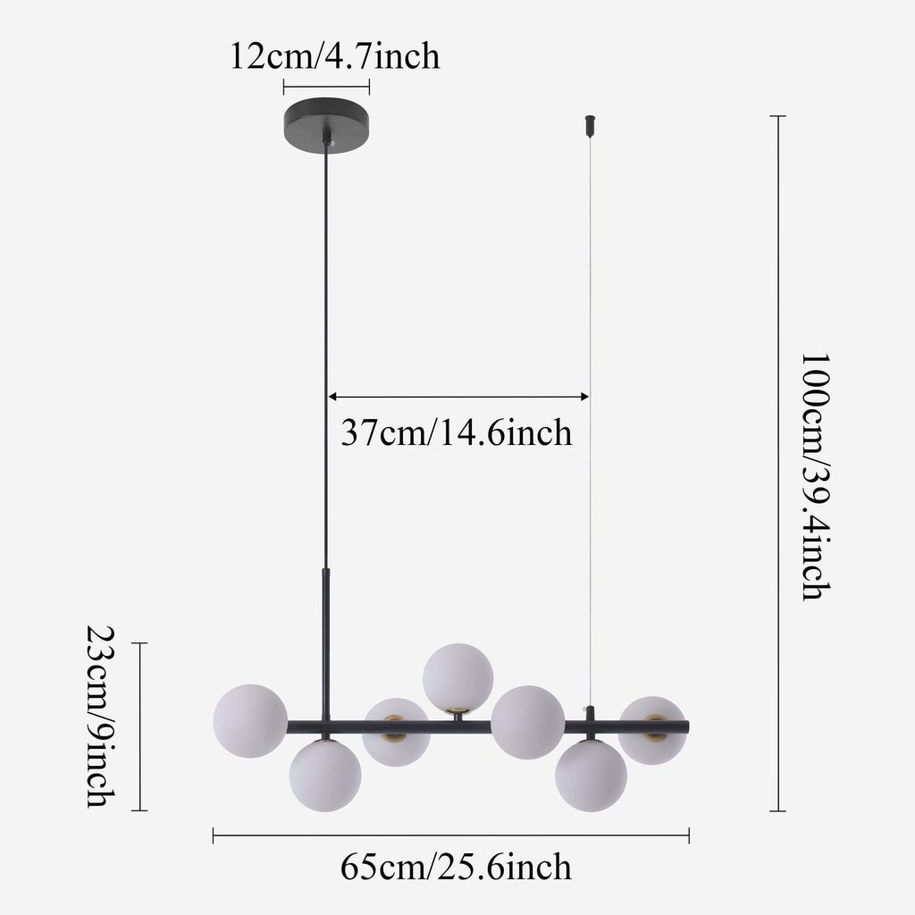 Lightsin Cumulus - Modern Metal Chandelier with LED White Shade