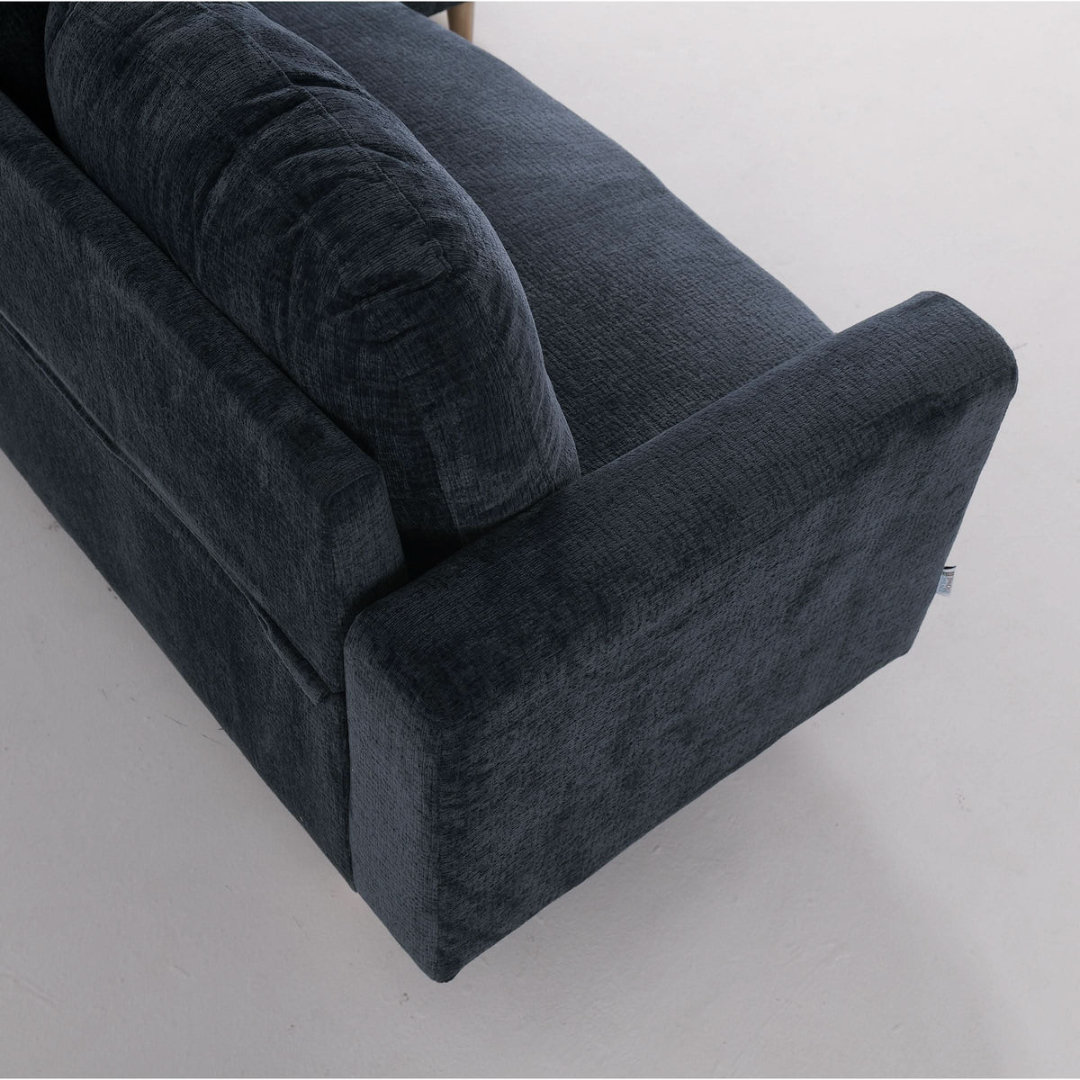 L-Shaped Sofa and Chaise Lounge Set with Wooden Legs