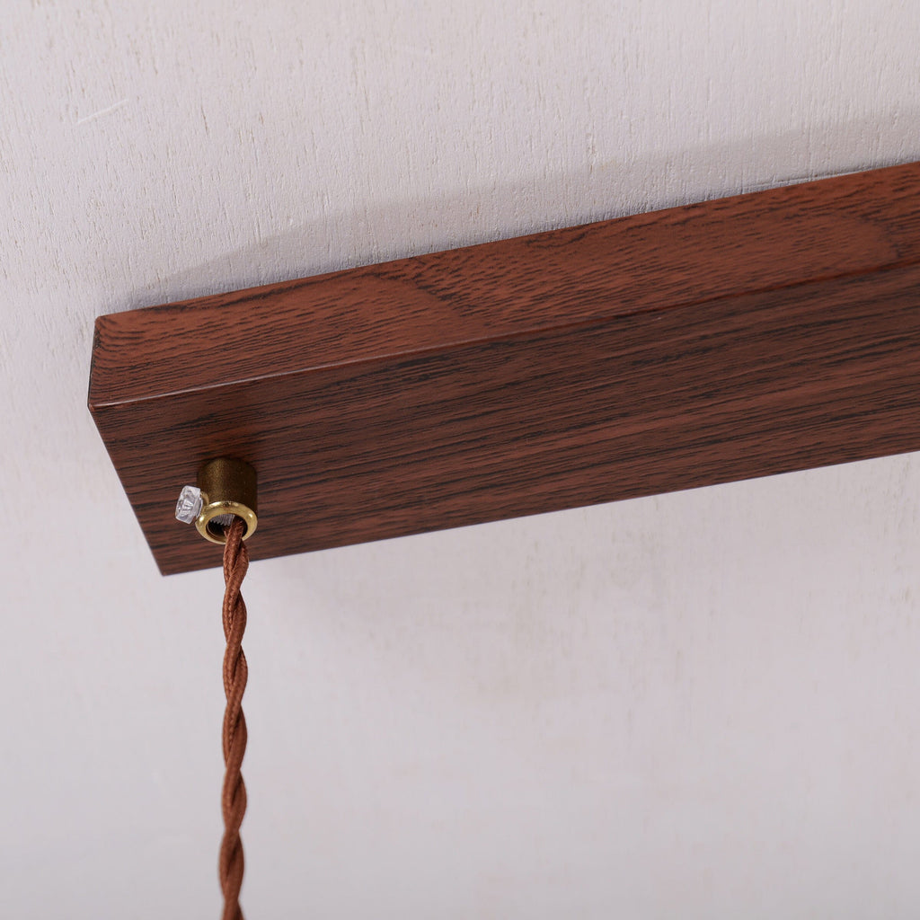 3-Light Walnut Resin Mini Pendant Light | Adjustable Bar Ceiling Lamp