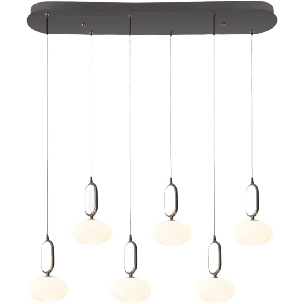 Lightsin Cloud Glass Pendant Light with Tri-Colour LED and Metal Frame