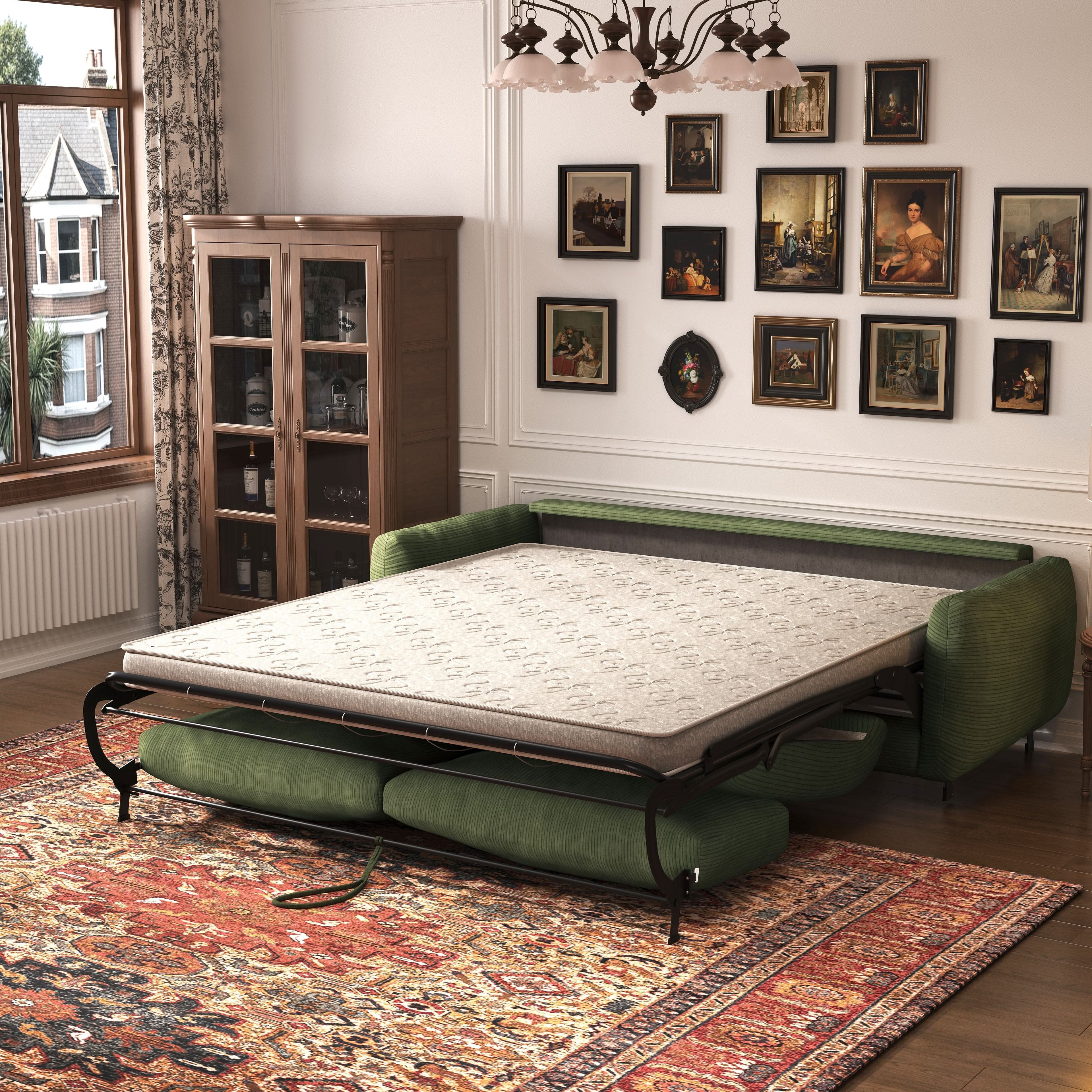 Cottonfy Small 2 Seater Sofa Bed Foldable Space Saving Sofa for UK Homes